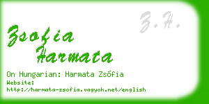 zsofia harmata business card